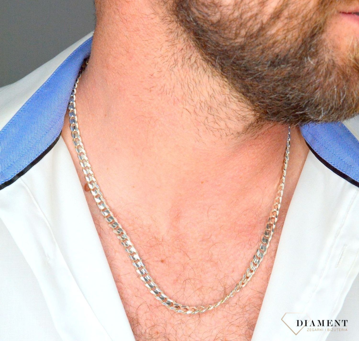 Srebrny łańcuszek 925 męski pancerka DIA-LAN-5889-925 6,3mm (1).jpg